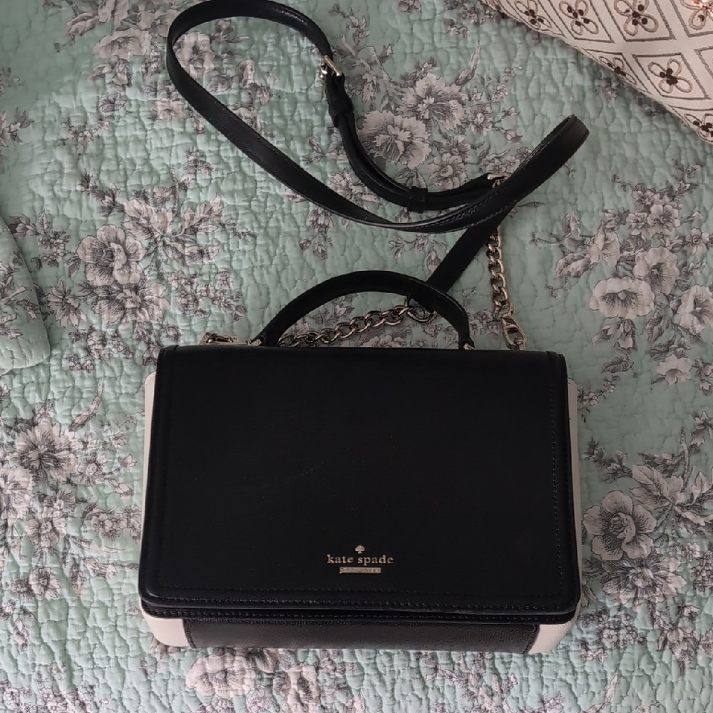 Kate Spade Black and White Crossbody Bag
